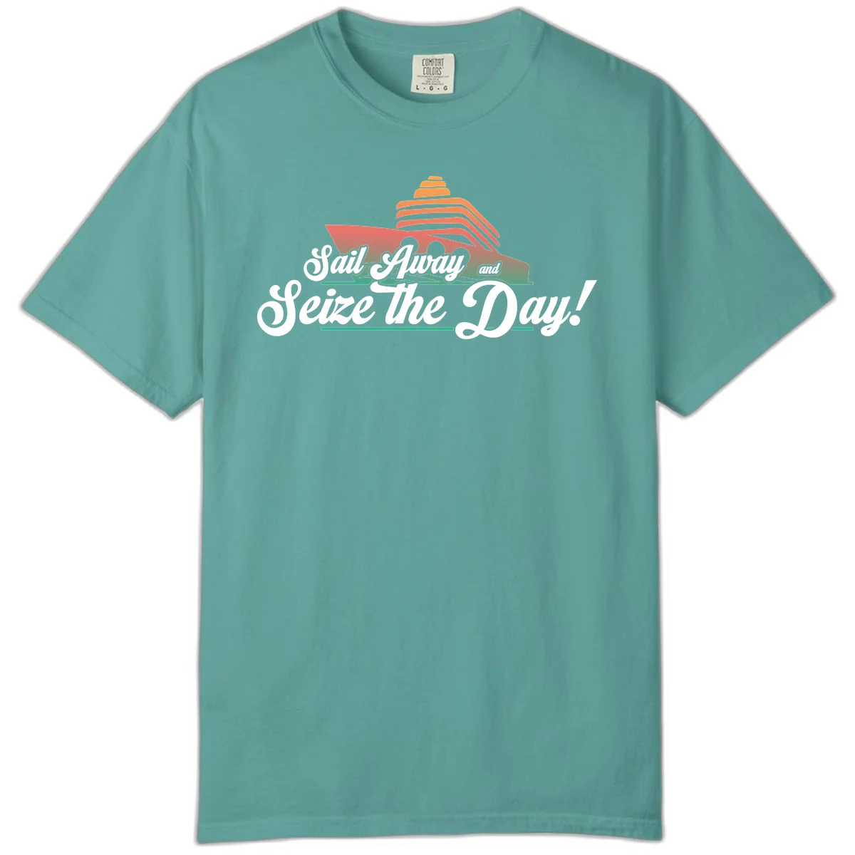 Sail Away and Seize the Day Comfort Color in Seafoam