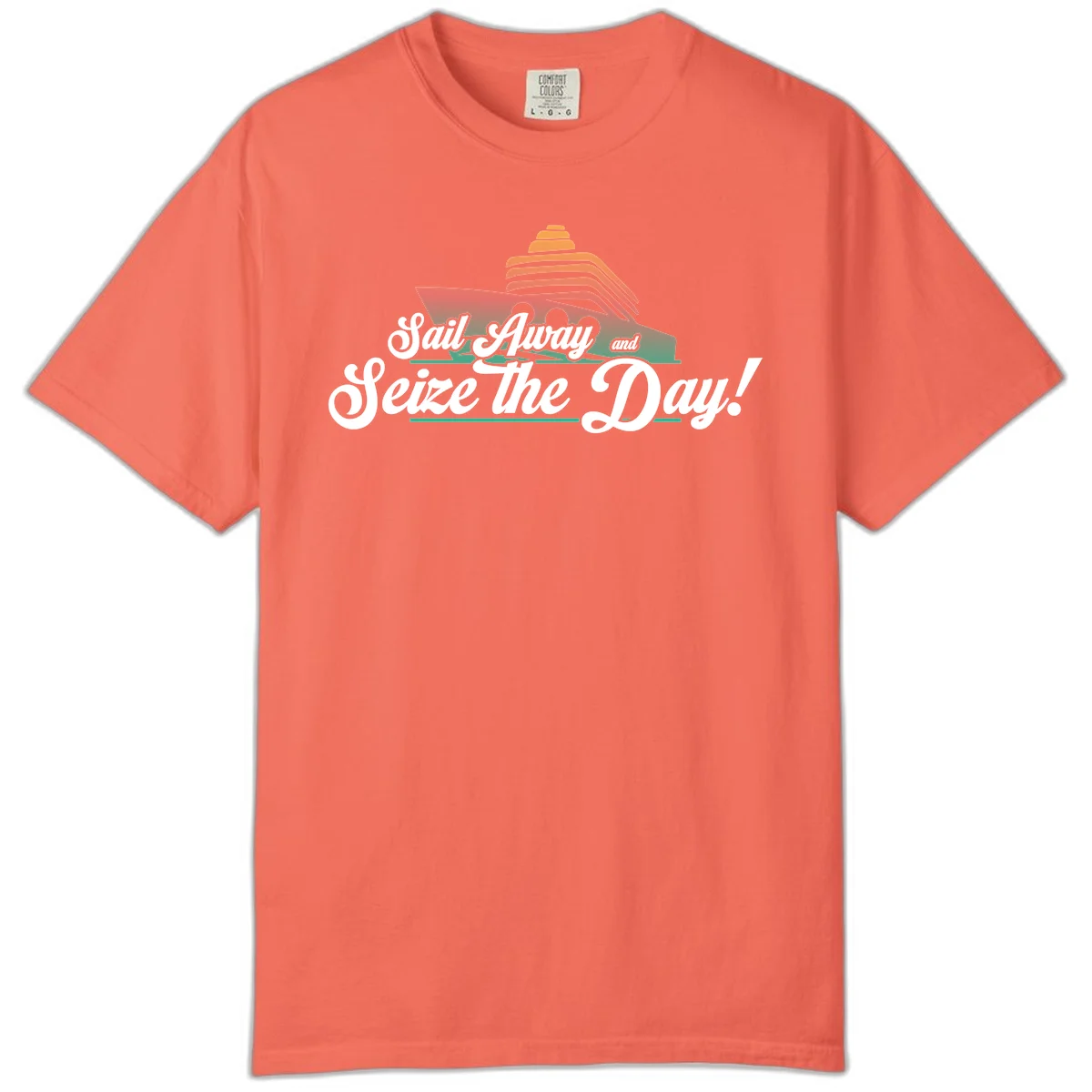 Sail Away and Seize the Day Comfort Color in Bright Salmon