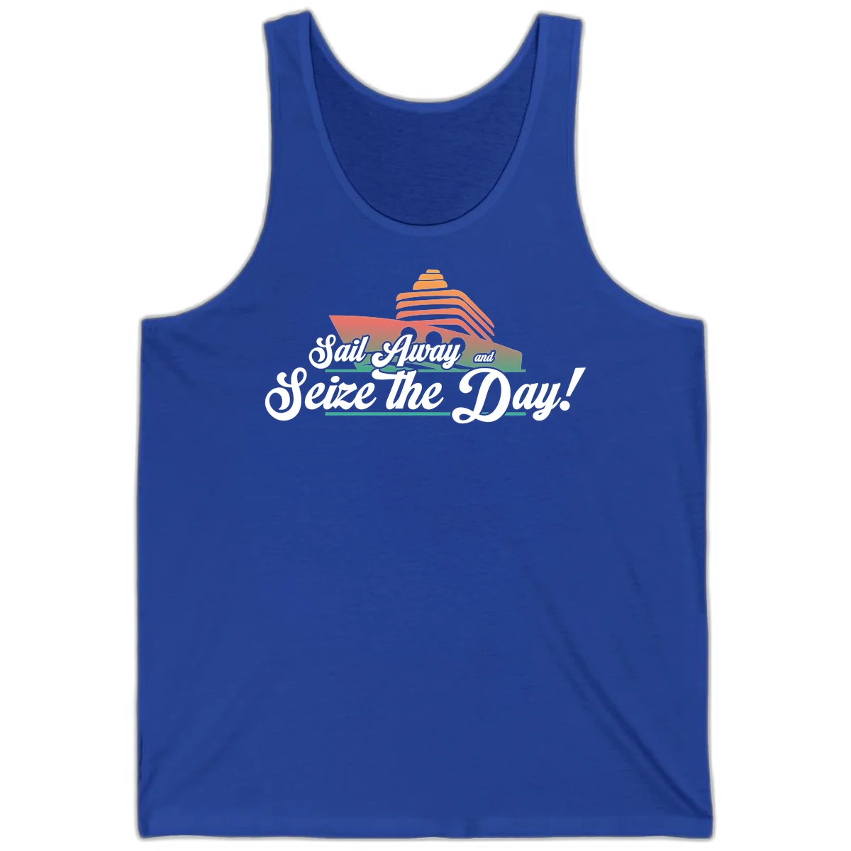 Sail Away and Seize the Day Tank in True Royal
