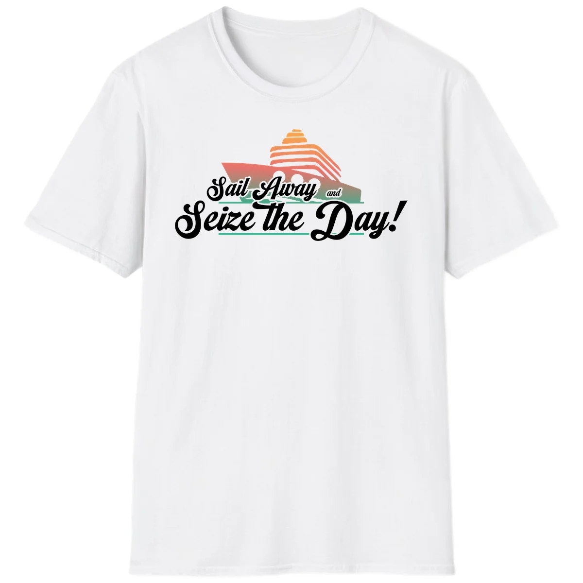 Sail Away and Seize the Day T-Shirt in White