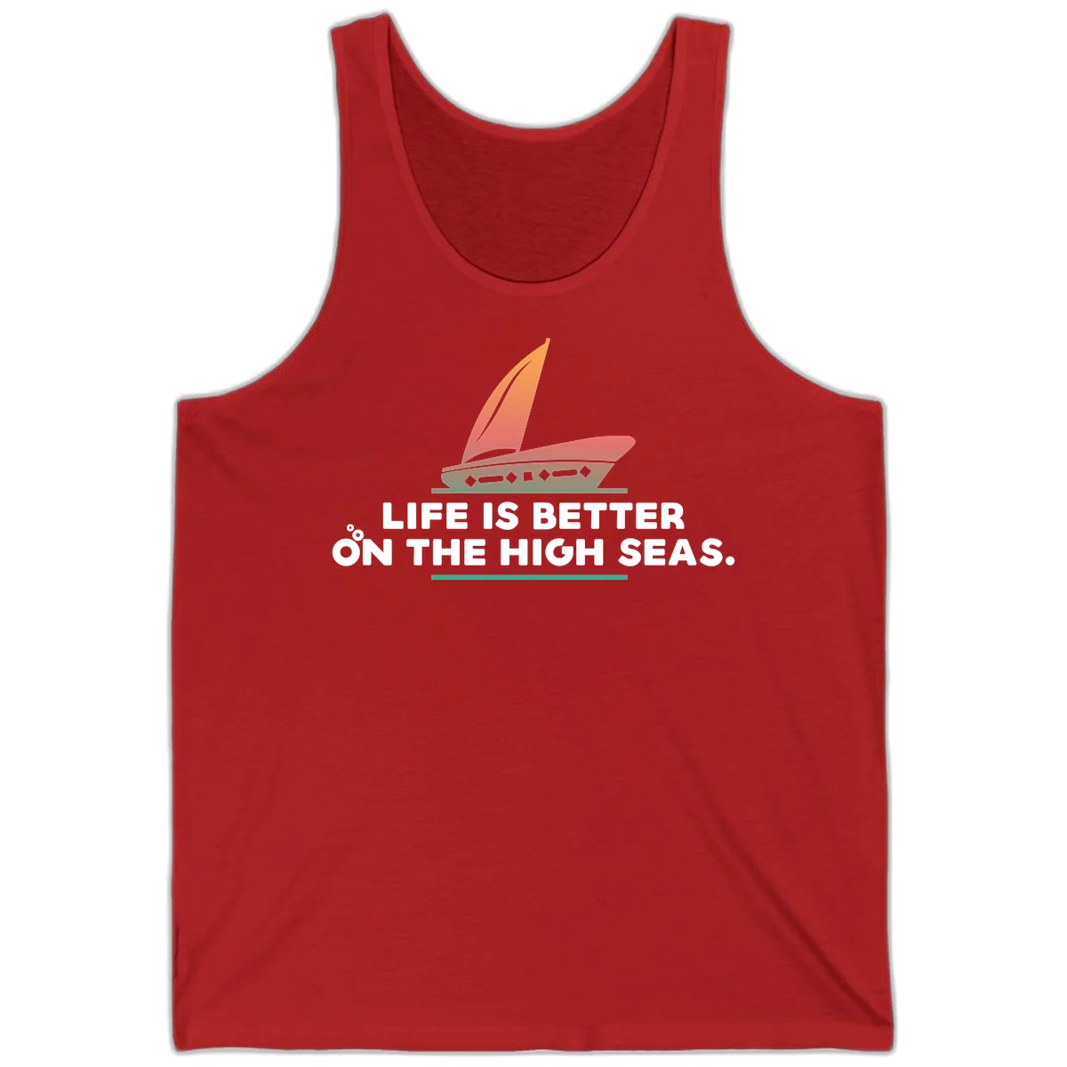 Life Is Better On The High Seas Tank in Red