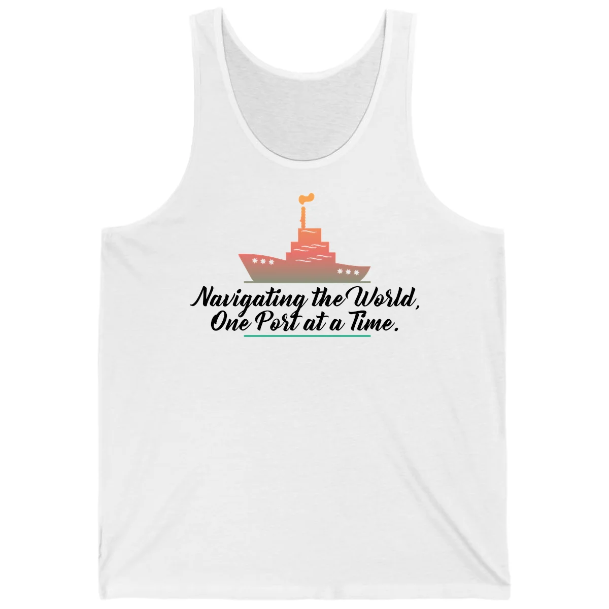 Navigating The World, One Port At A Time Tank in White