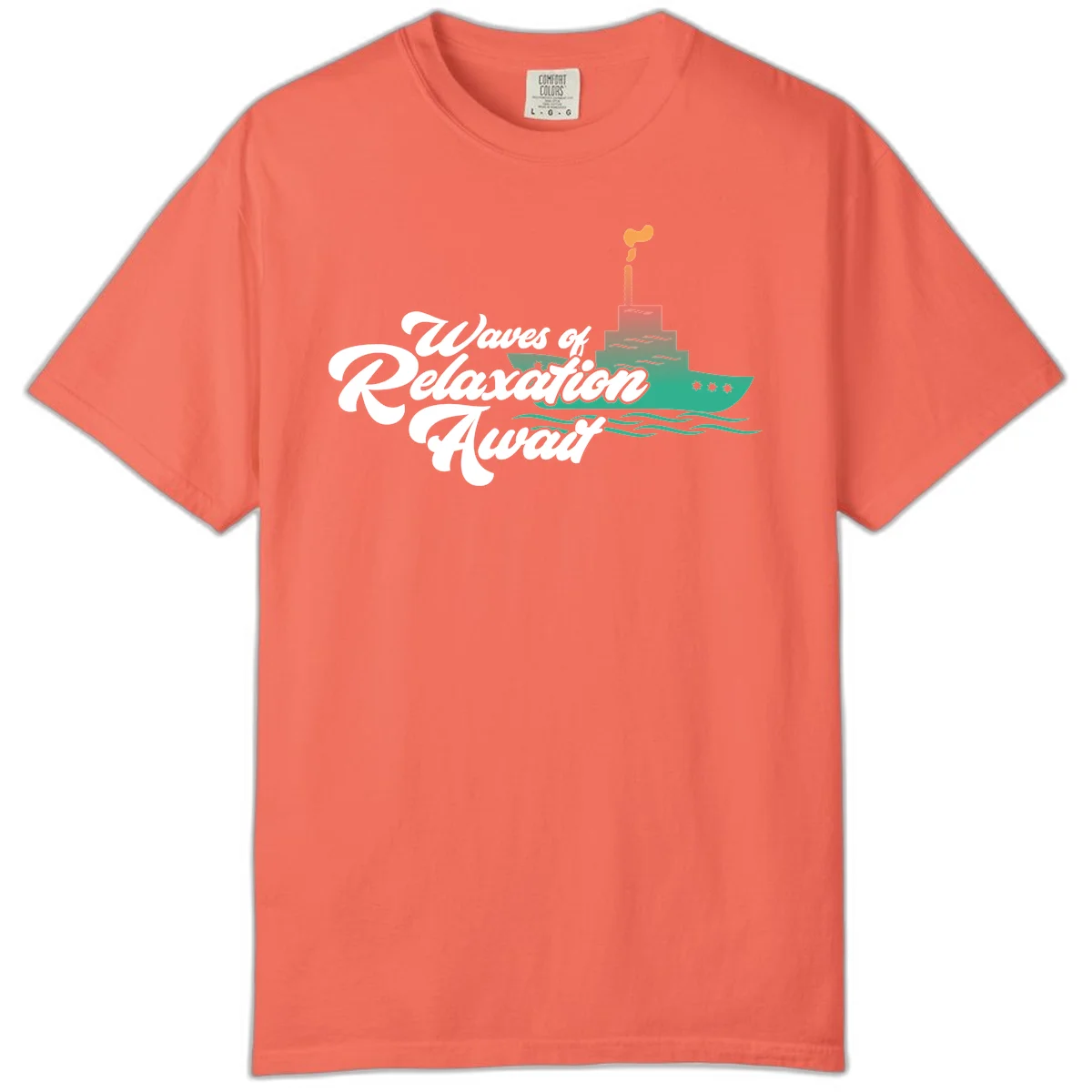 Waves Of Relaxation Await Comfort Color in Bright Salmon