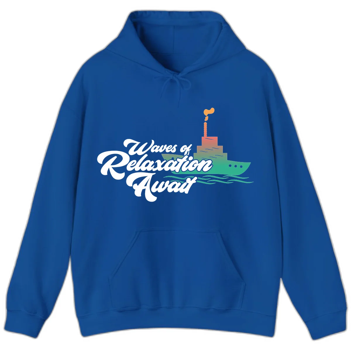 Waves Of Relaxation Await Hoodie in Royal