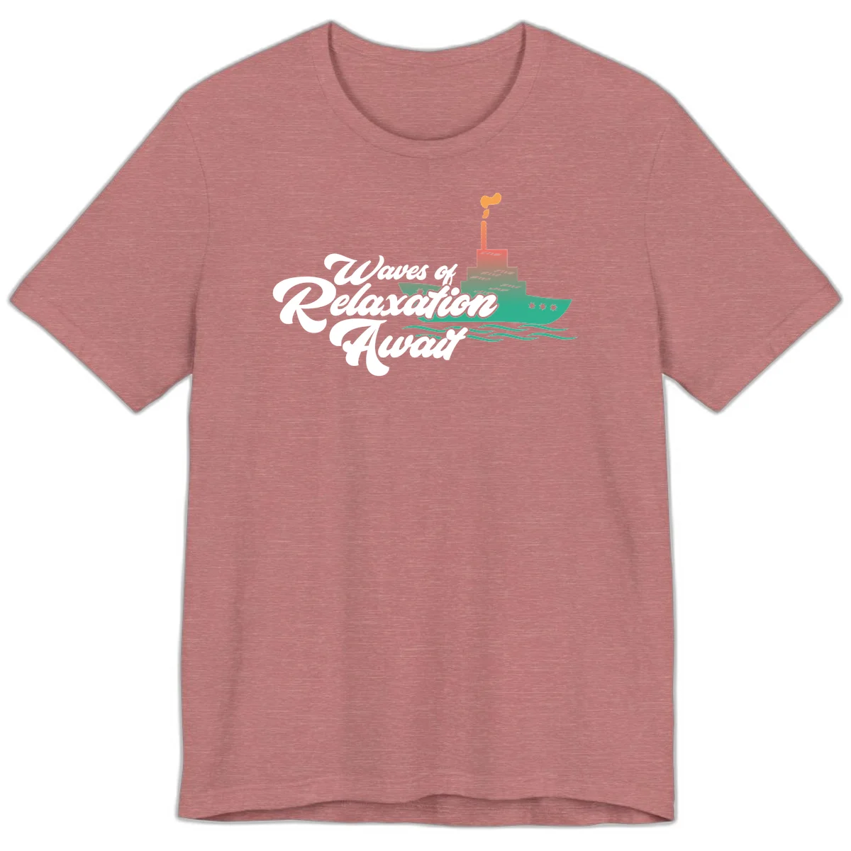 Waves Of Relaxation Await Premium T-Shirt in Heather Mauve