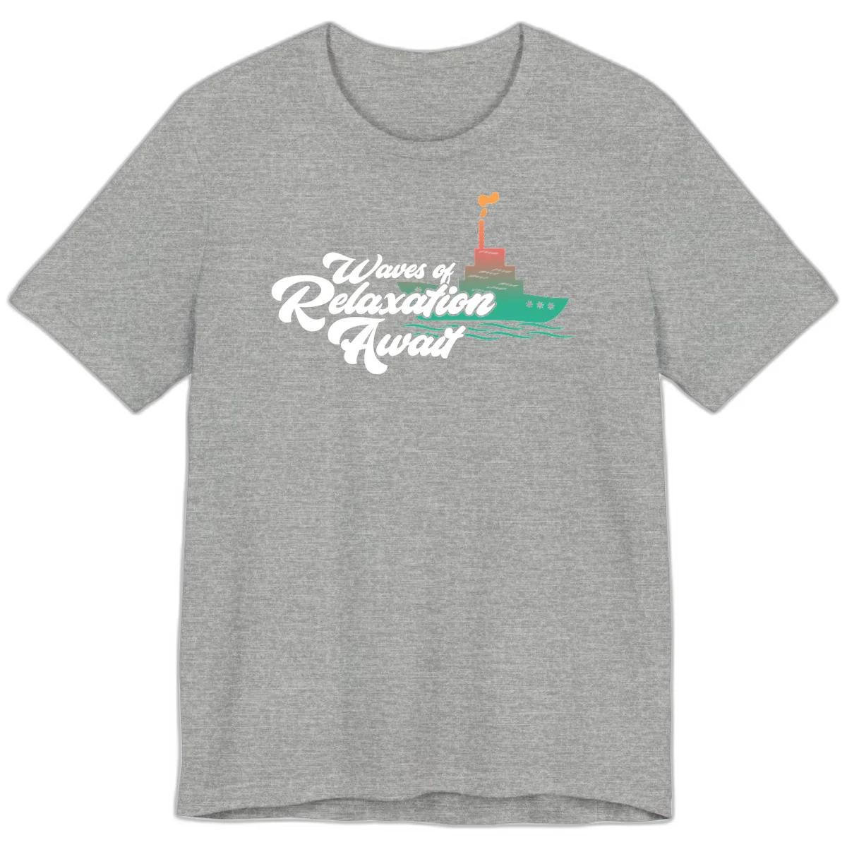 Waves Of Relaxation Await Premium T-Shirt in Athletic Heather