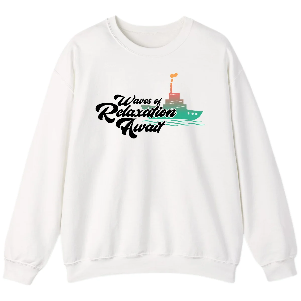 Waves Of Relaxation Await Sweatshirt in White