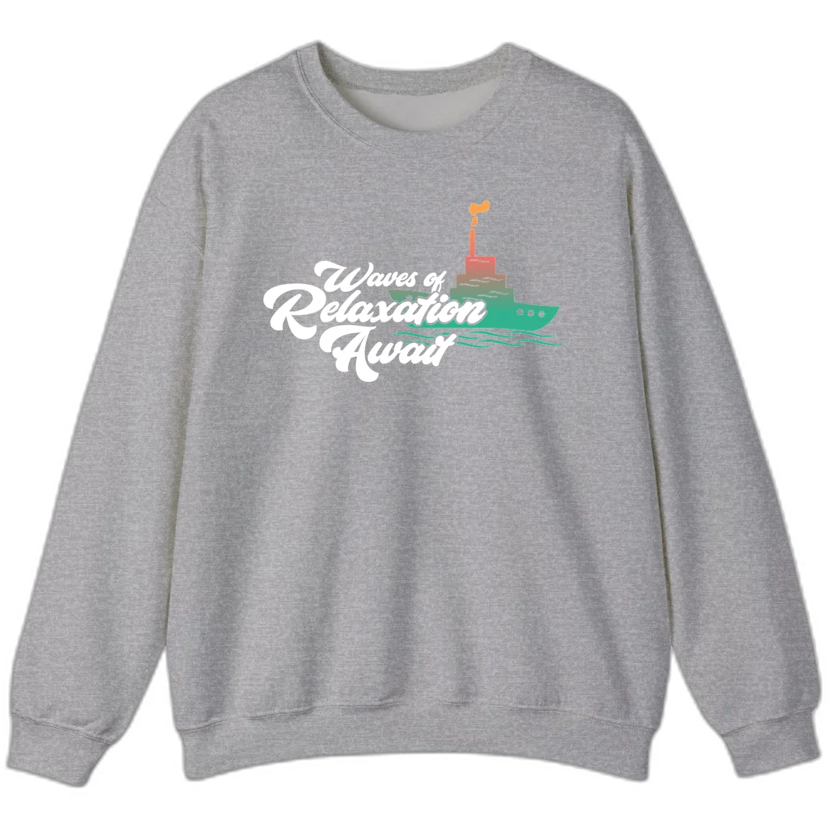 Waves Of Relaxation Await Sweatshirt in Sport Grey