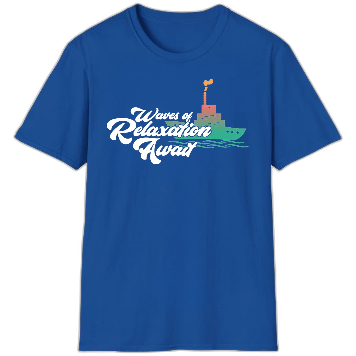Waves Of Relaxation Await T-Shirt in Royal