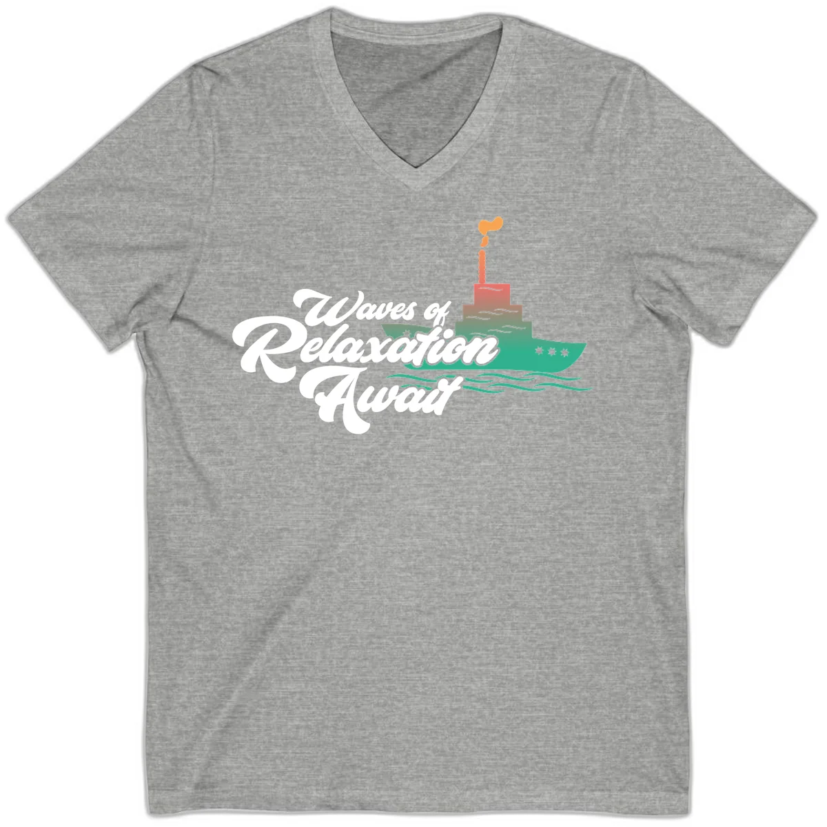 Waves Of Relaxation Await V-Neck in Athletic Heather