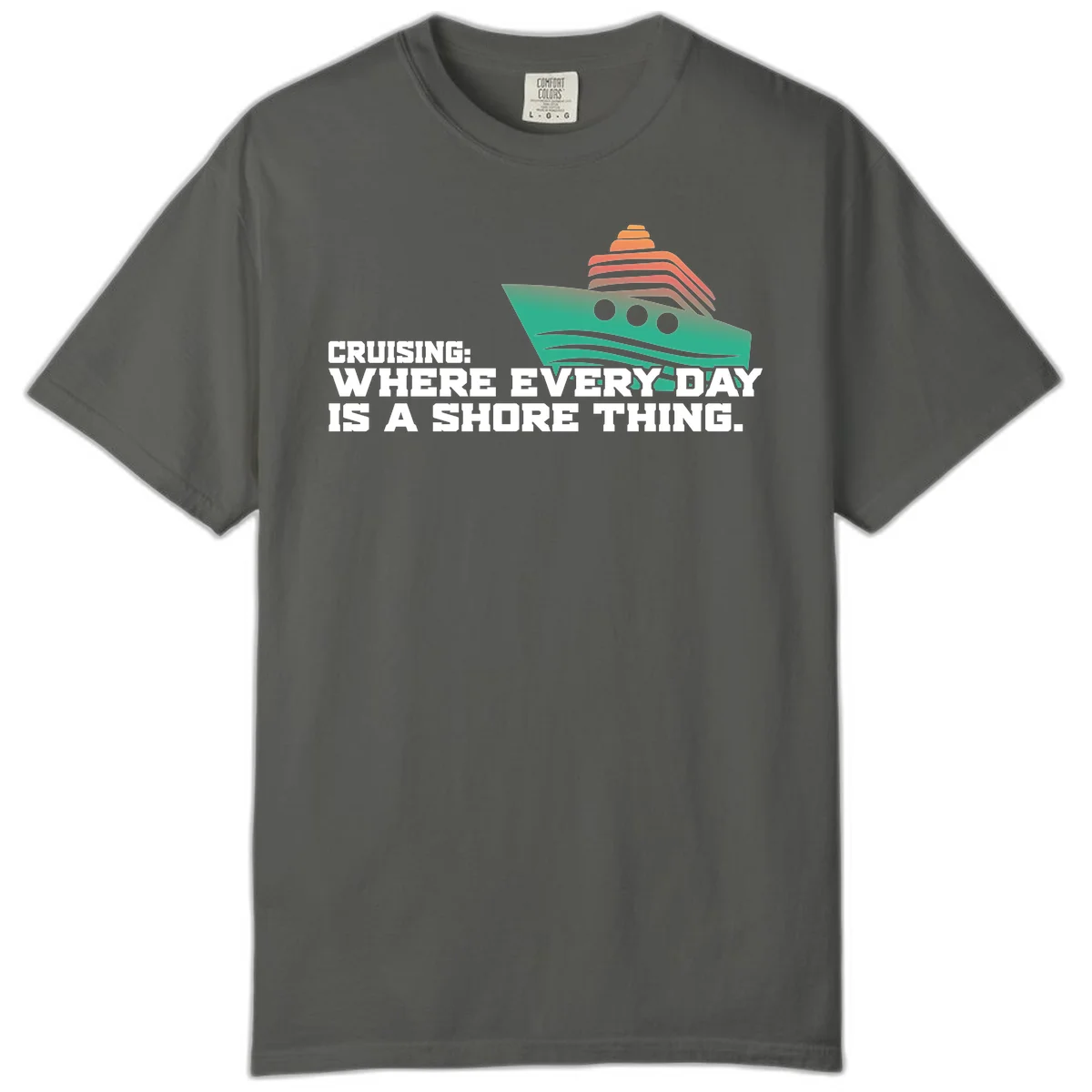 Where Every Day Is A Shore Thing Comfort Color in Pepper