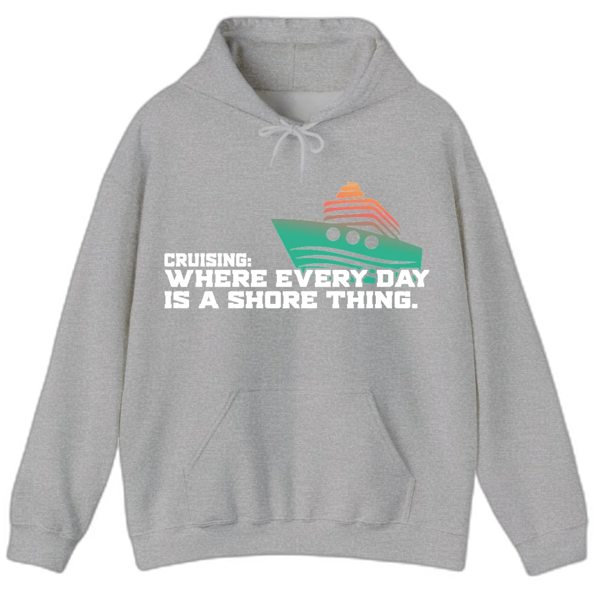 Where Every Day Is A Shore Thing Hoodie in Sport Grey
