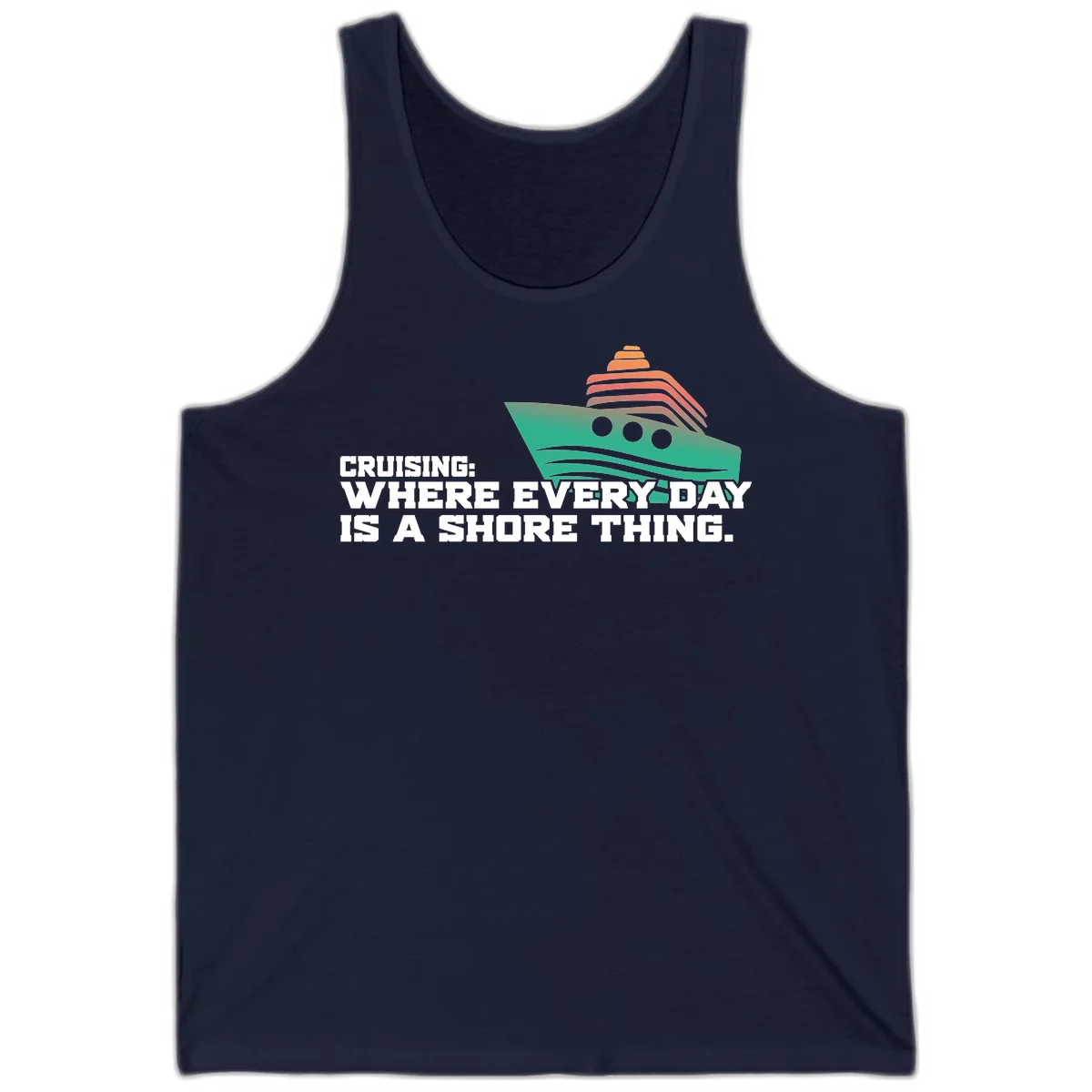 Where Every Day Is A Shore Thing Tank in Navy