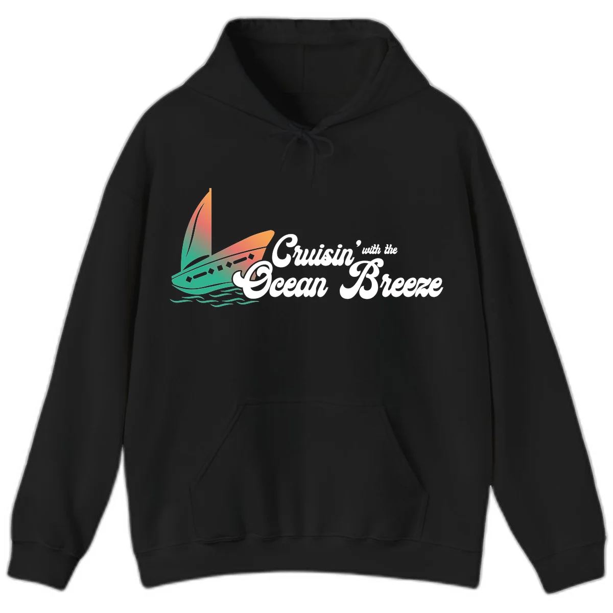 Cruisin' With The Ocean Breeze Hoodie in Black