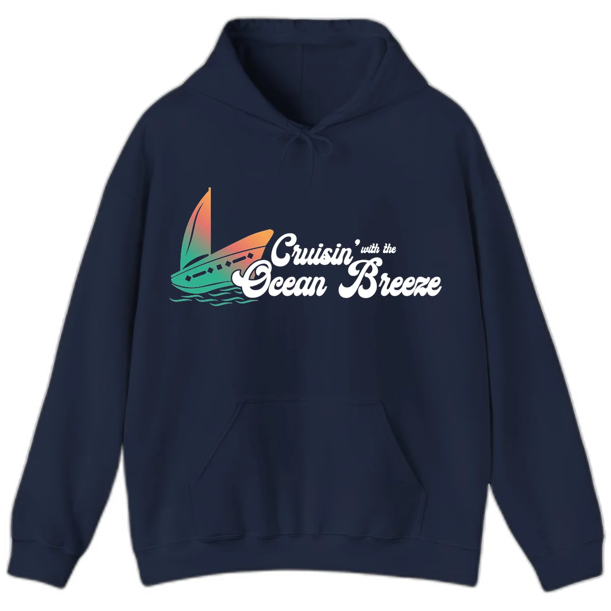 Cruisin' With The Ocean Breeze Hoodie in Navy
