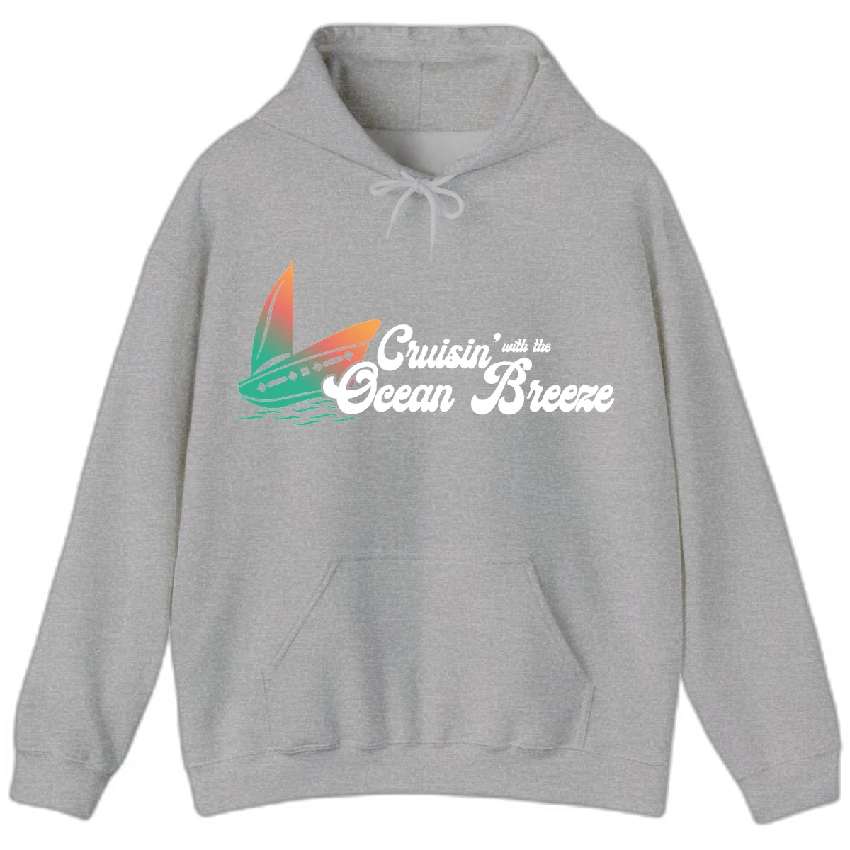 Cruisin' With The Ocean Breeze Hoodie in Sport Grey