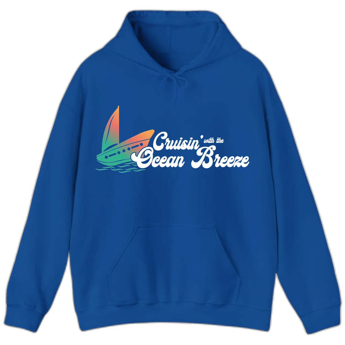 Cruisin' With The Ocean Breeze Hoodie in Royal