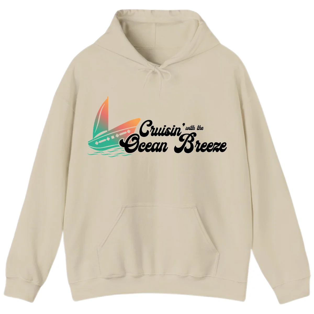 Cruisin' With The Ocean Breeze Hoodie in Sand