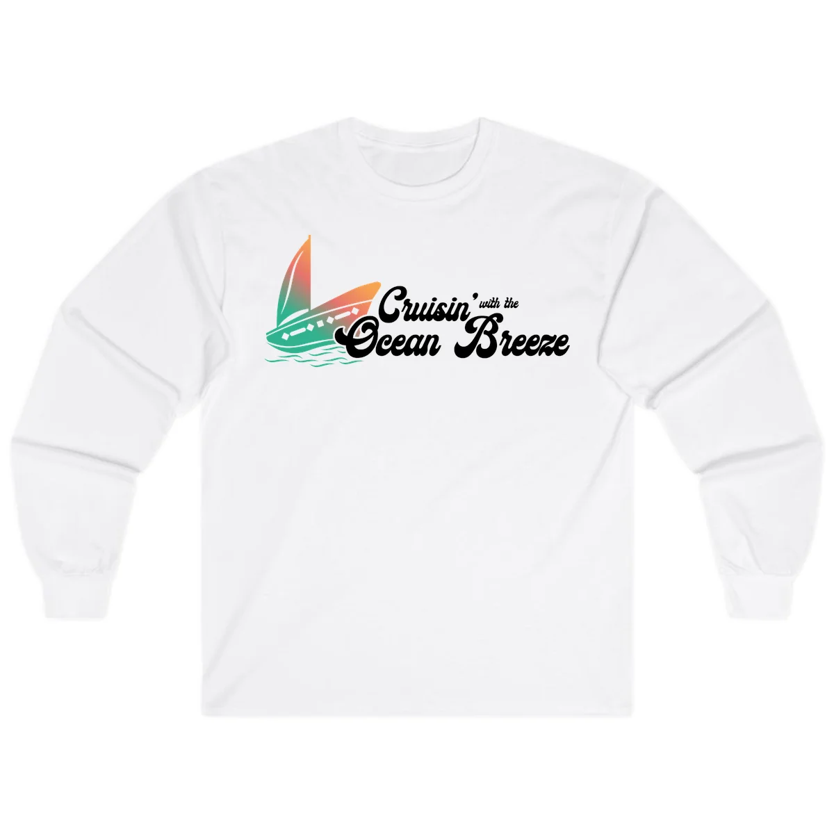 Cruisin' With The Ocean Breeze Long Sleeve in White
