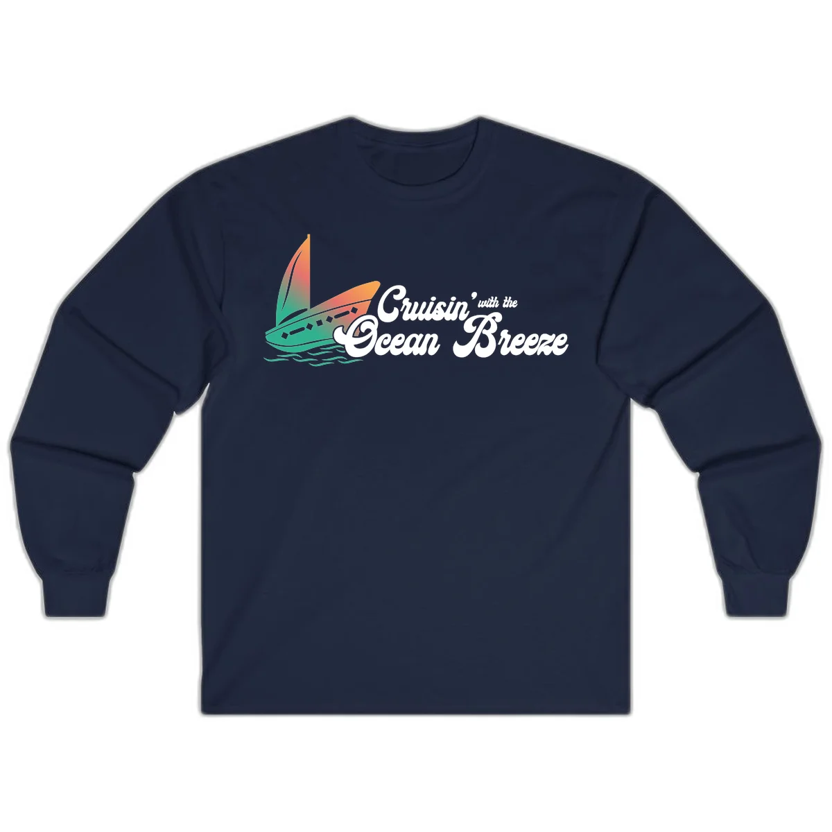 Cruisin' With The Ocean Breeze Long Sleeve in Navy