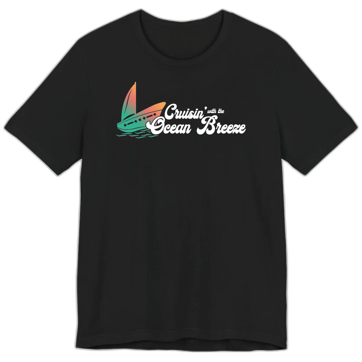 Cruisin' With The Ocean Breeze Premium T-Shirt in Black
