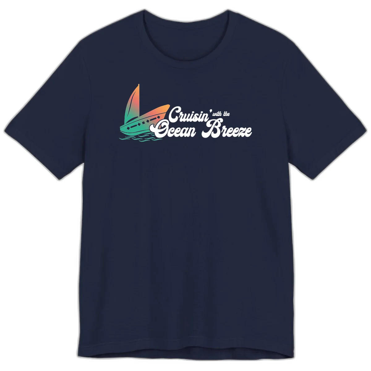 Cruisin' With The Ocean Breeze Premium T-Shirt in Navy