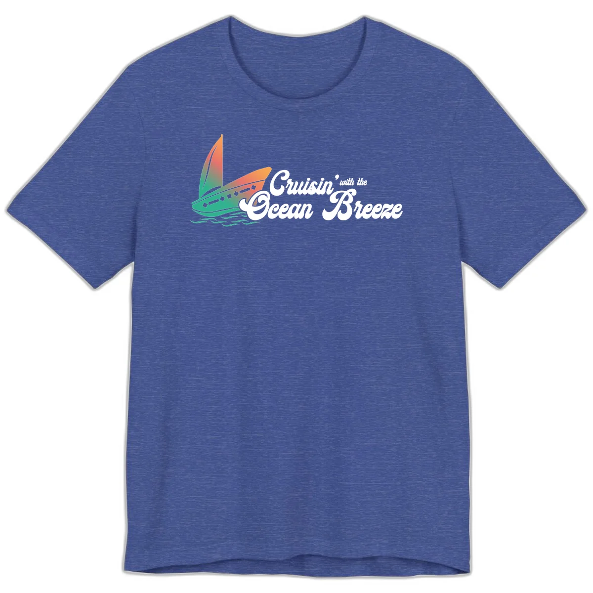 Cruisin' With The Ocean Breeze Premium T-Shirt in Heather True Royal