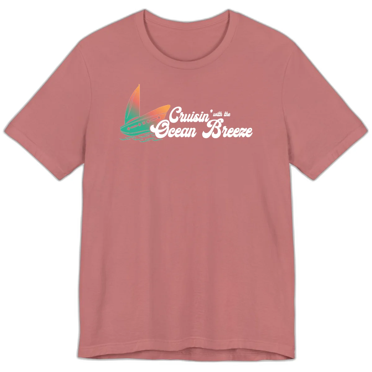 Cruisin' With The Ocean Breeze Premium T-Shirt in Mauve