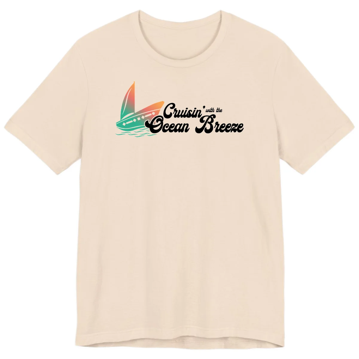 Cruisin' With The Ocean Breeze Premium T-Shirt in Soft Cream