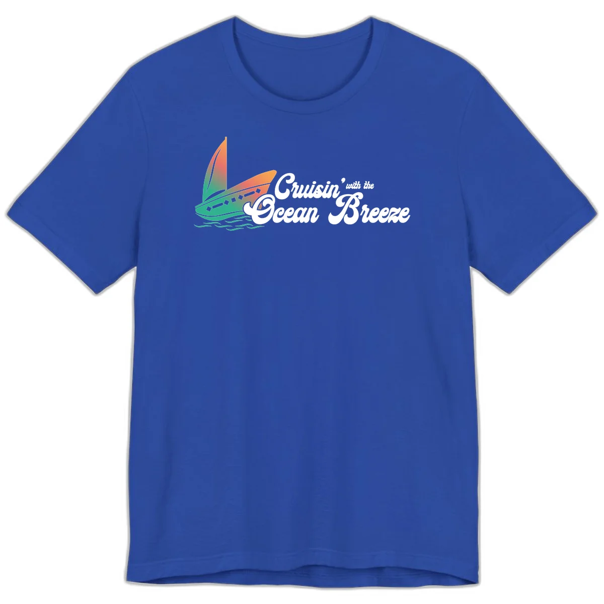 Cruisin' With The Ocean Breeze Premium T-Shirt in True Royal