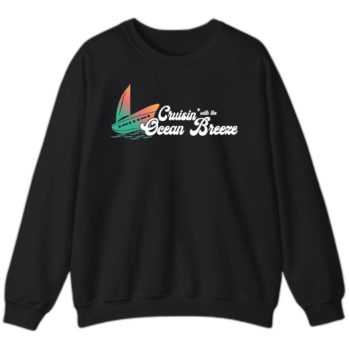 Cruisin' With The Ocean Breeze Sweatshirt in Black