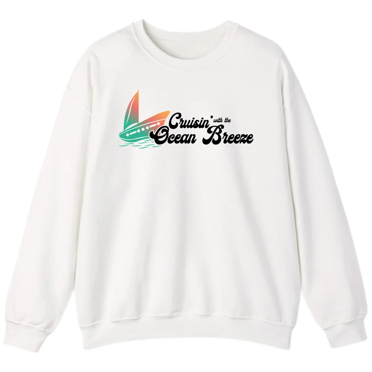 Cruisin' With The Ocean Breeze Sweatshirt in White