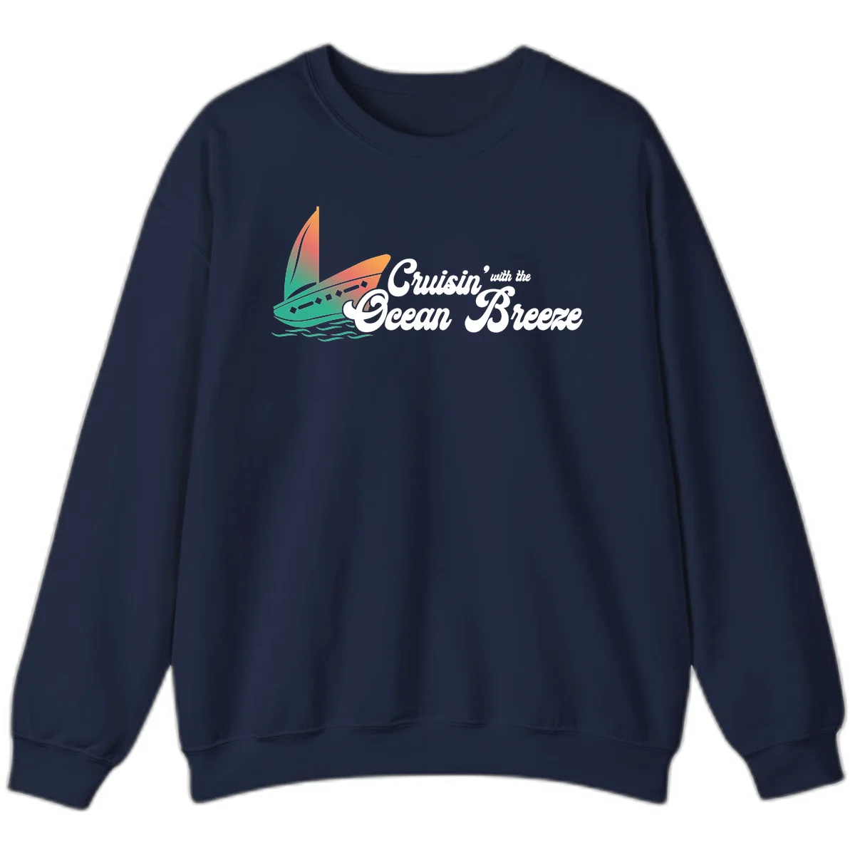 Cruisin' With The Ocean Breeze Sweatshirt in Navy