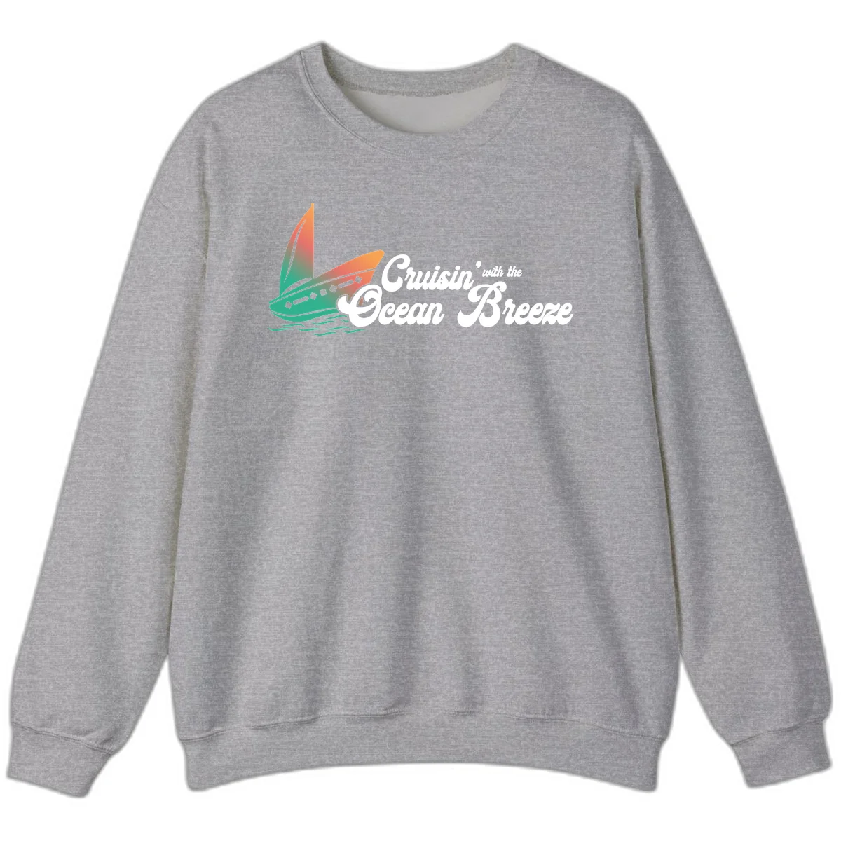 Cruisin' With The Ocean Breeze Sweatshirt in Sport Grey
