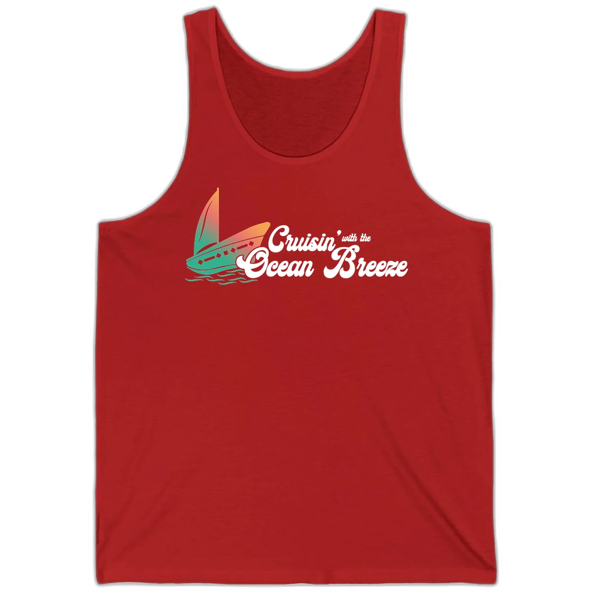 Cruisin' With The Ocean Breeze Tank in Red