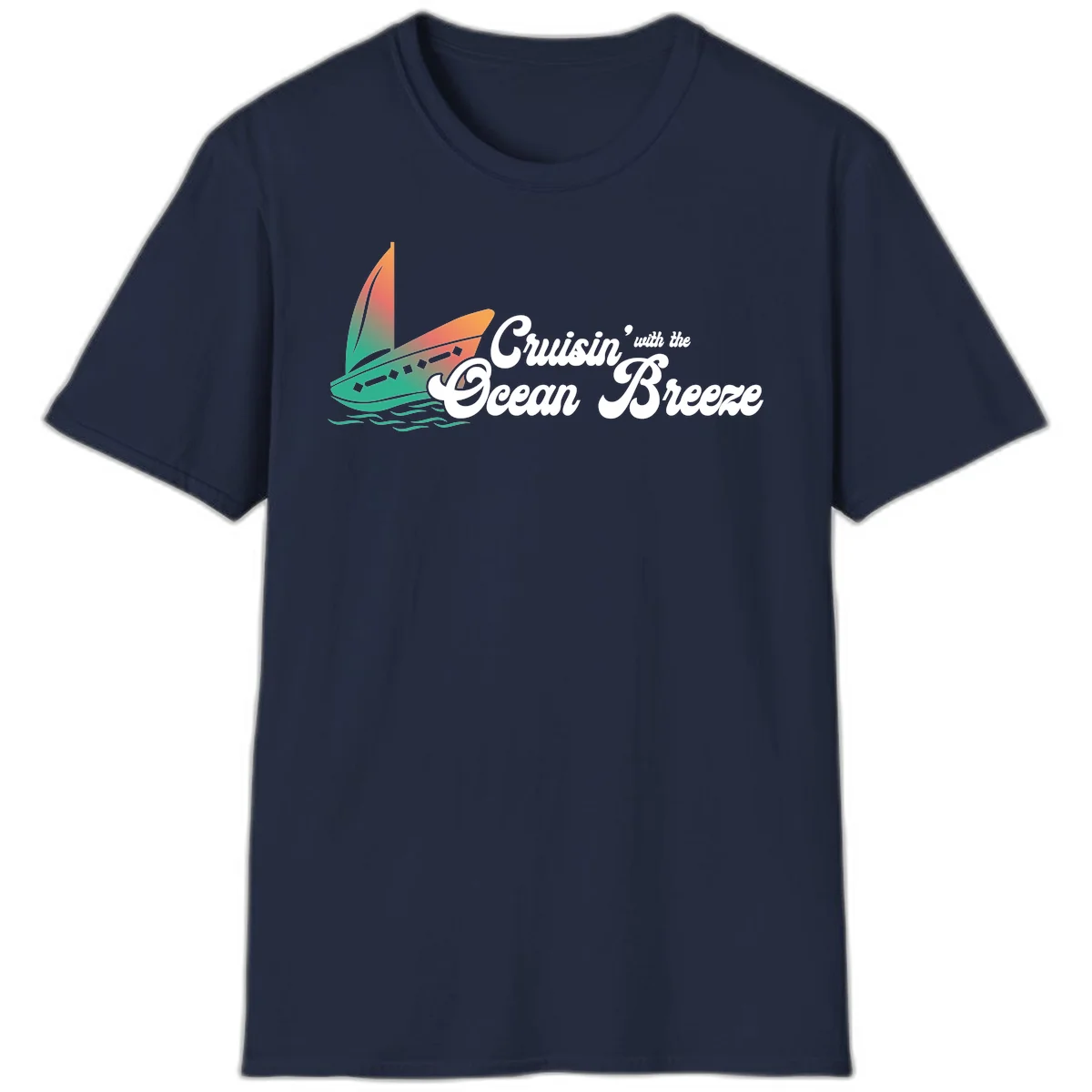 Cruisin' With The Ocean Breeze T-Shirt in Navy
