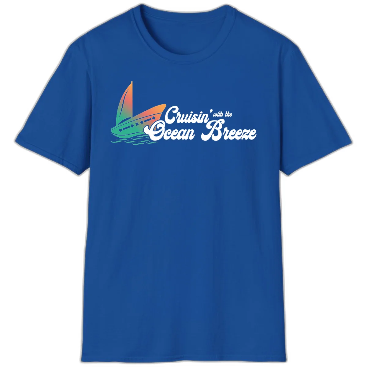Cruisin' With The Ocean Breeze T-Shirt in Royal