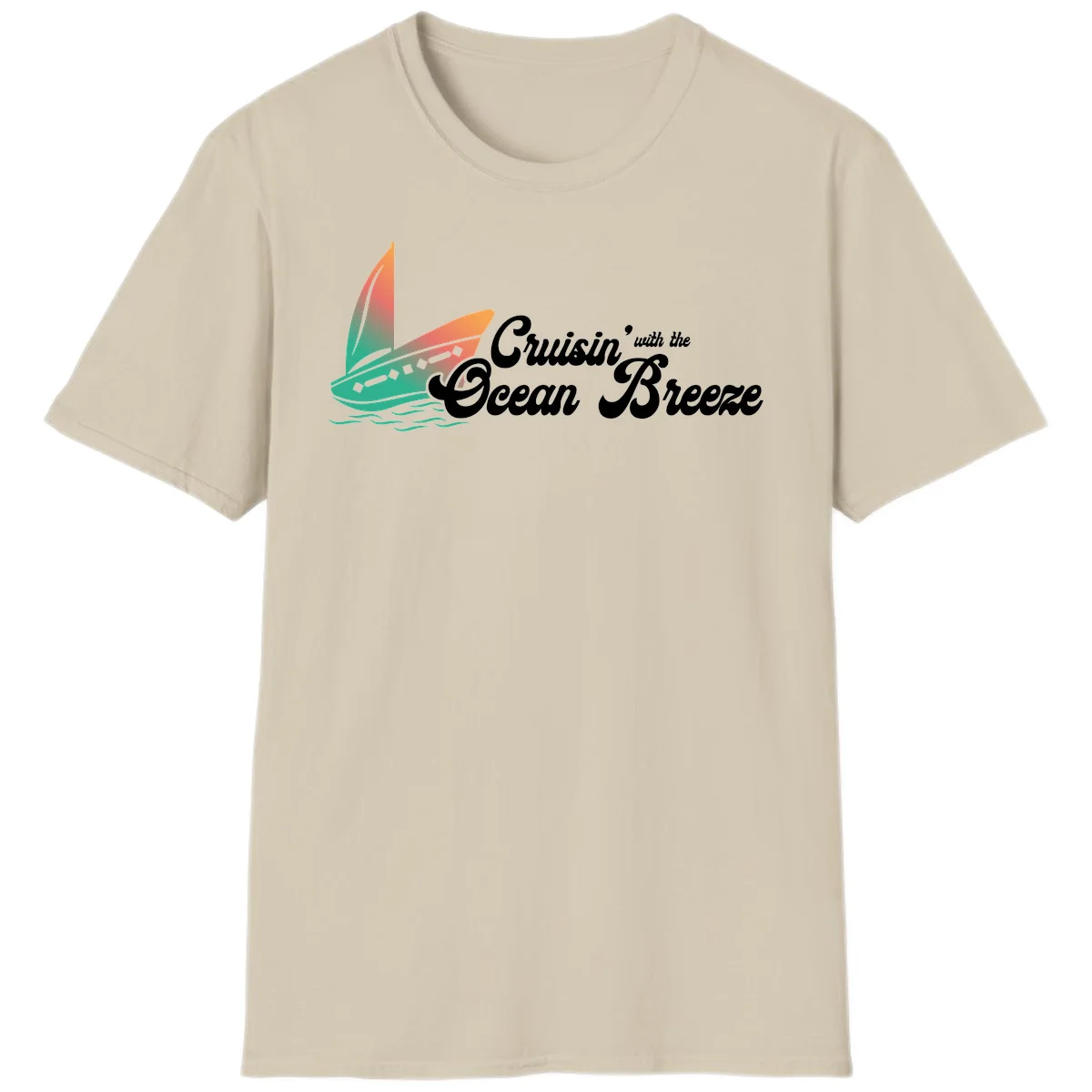 Cruisin' With The Ocean Breeze T-Shirt in Sand