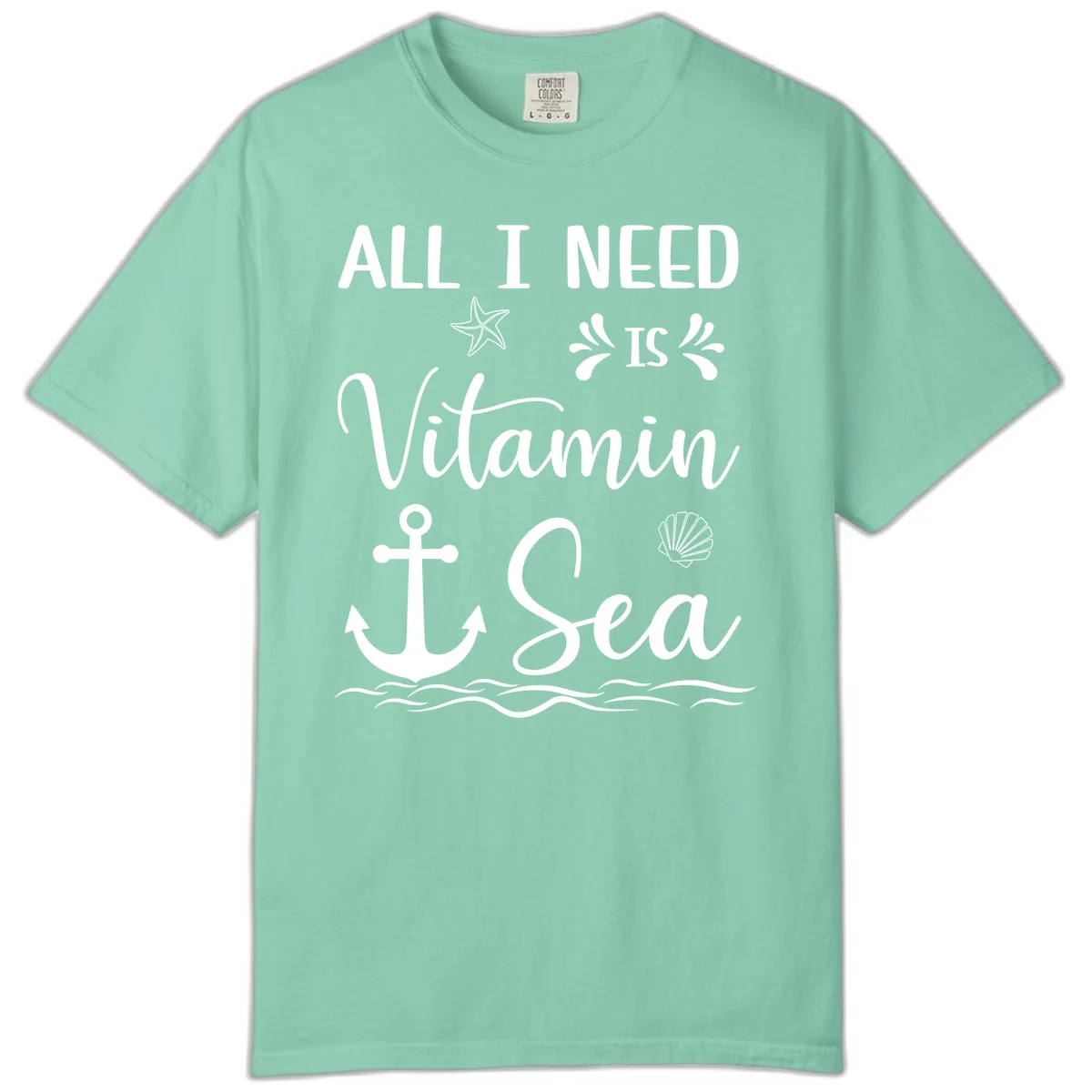 All I Need Is Vitamin Sea Comfort Color Cruise Tee in Island Reef