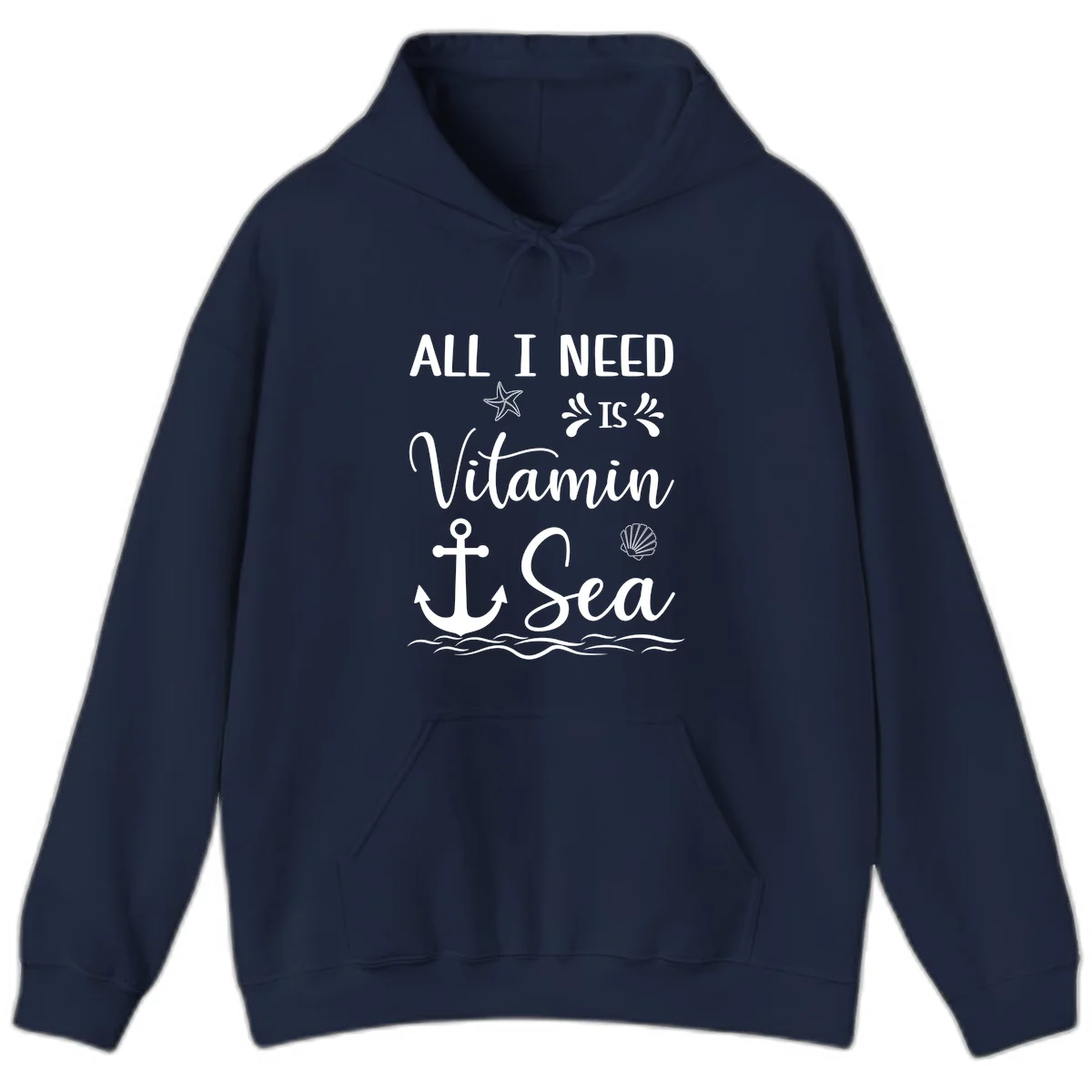 All I Need Is Vitamin Sea Cruise Hoodie in Navy