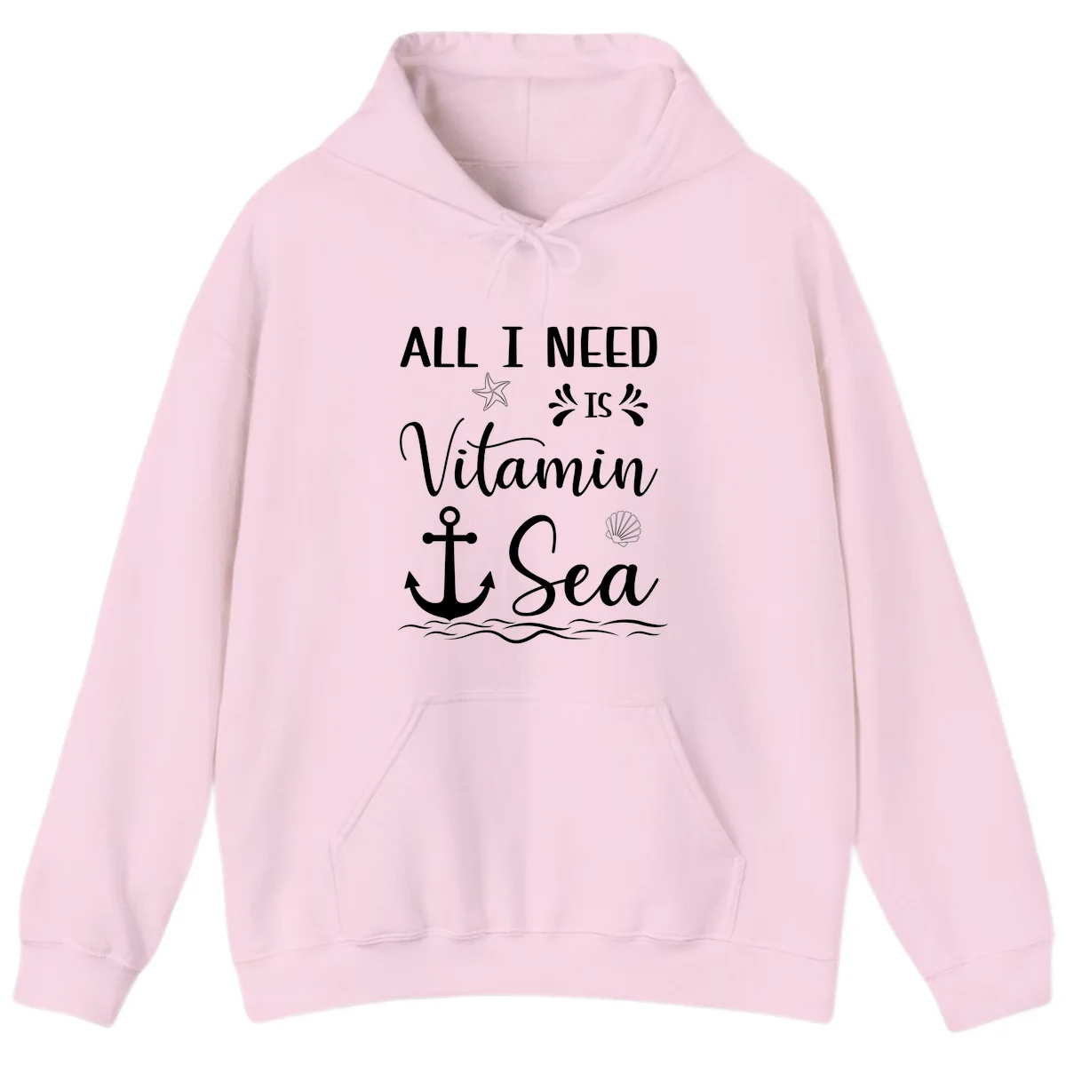 All I Need Is Vitamin Sea Cruise Hoodie in Light Pink
