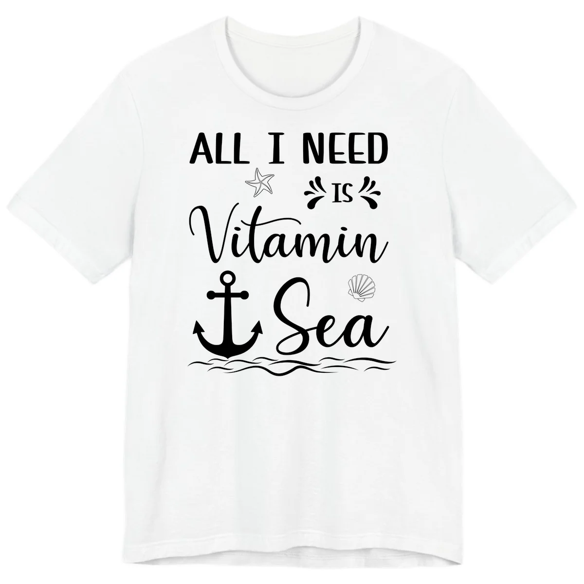 All I Need Is Vitamin Sea Premium Cruise Tee in White