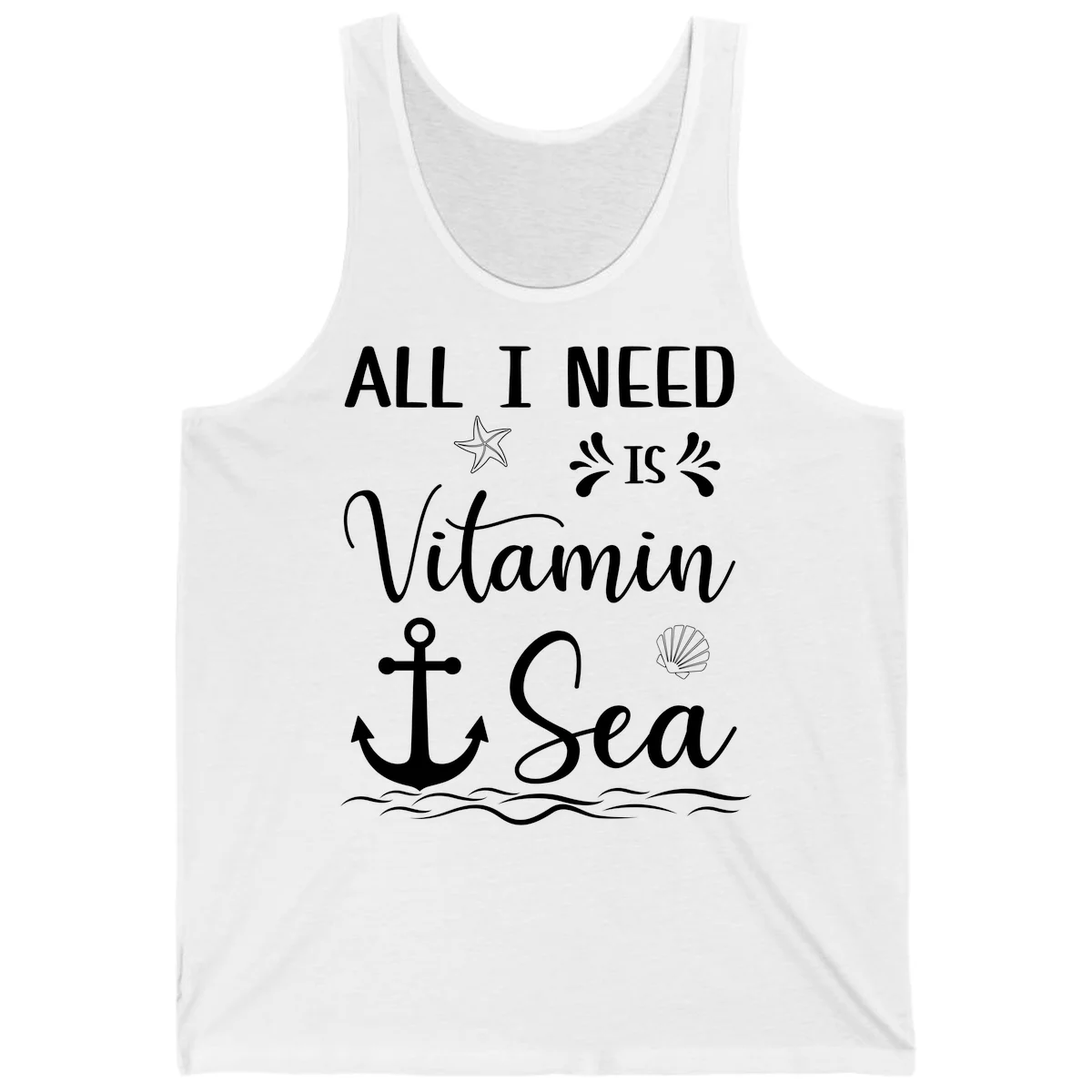 All I Need Is Vitamin Sea Cruise Tank Top in White
