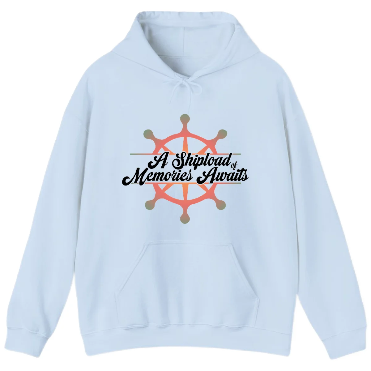 A Shipload Of Memories Awaits Hoodie in Light Blue