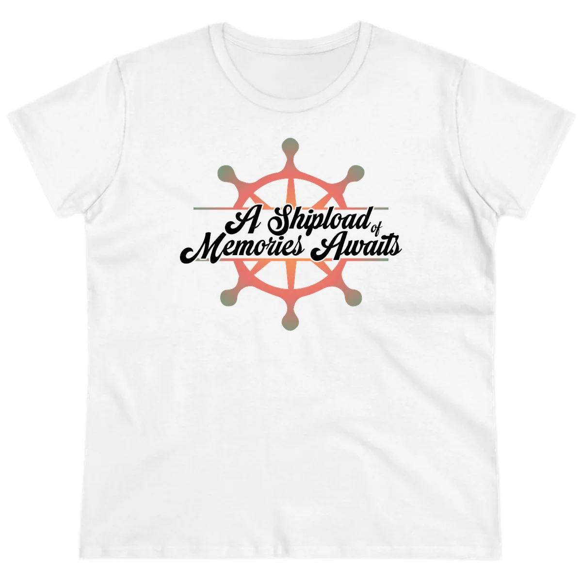 A Shipload Of Memories Awaits Ladies Tee in White