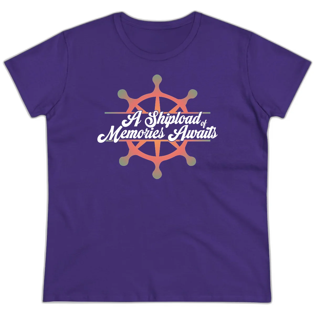 A Shipload Of Memories Awaits Ladies Tee in Purple