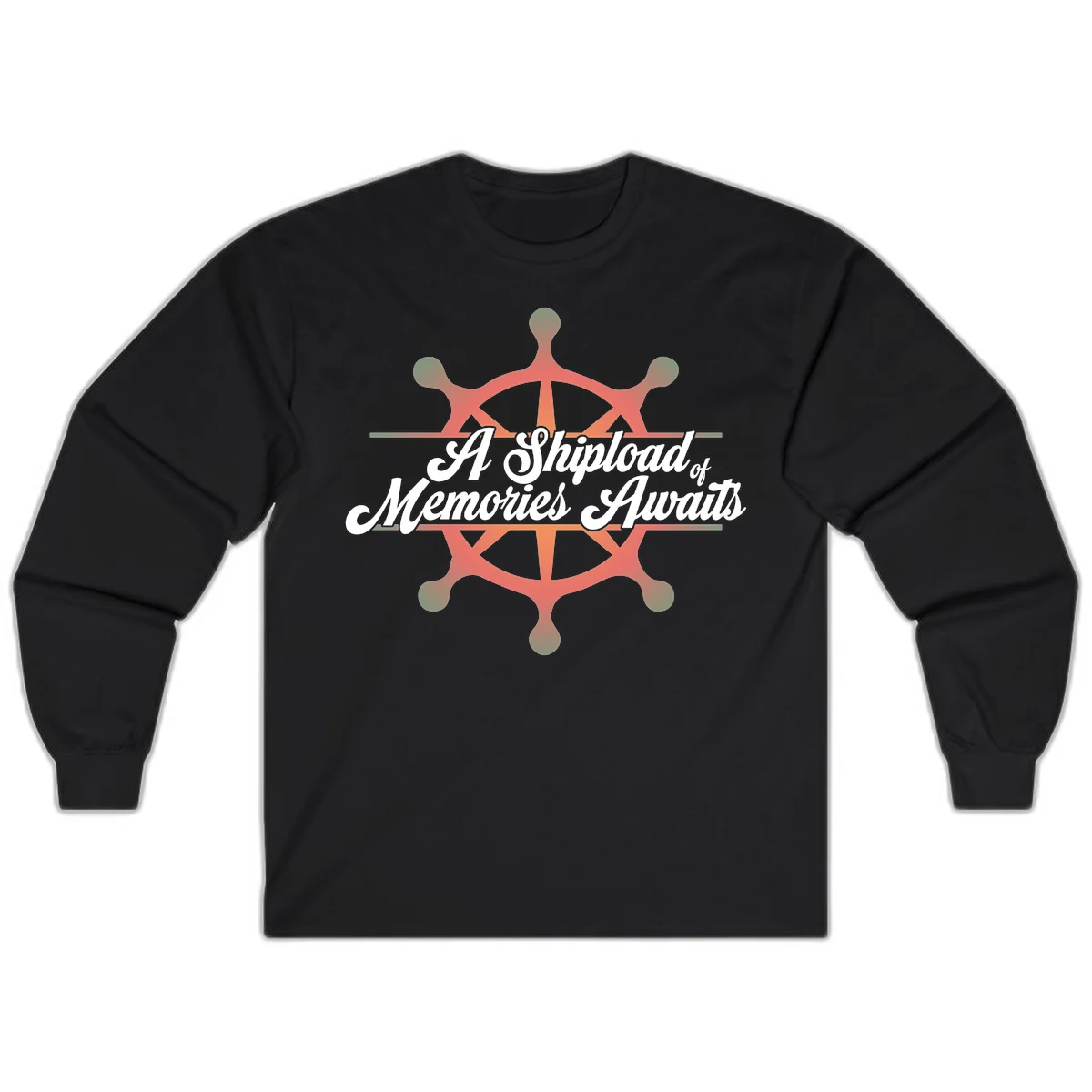 A Shipload Of Memories Awaits Long Sleeve Tee in Black