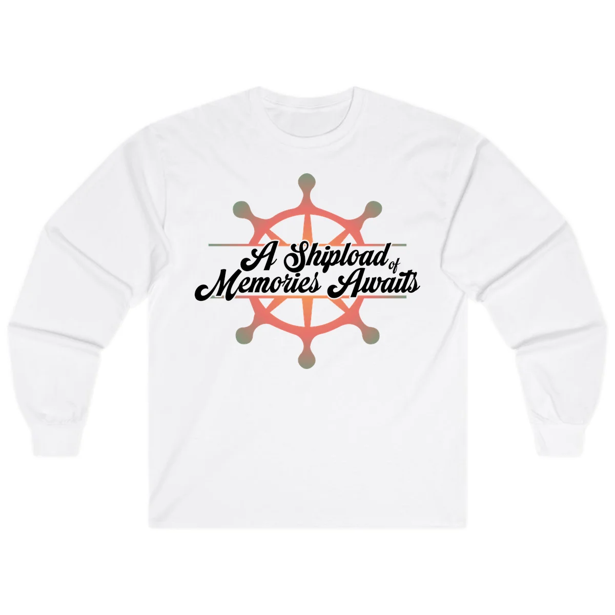 A Shipload Of Memories Awaits Long Sleeve Tee in White
