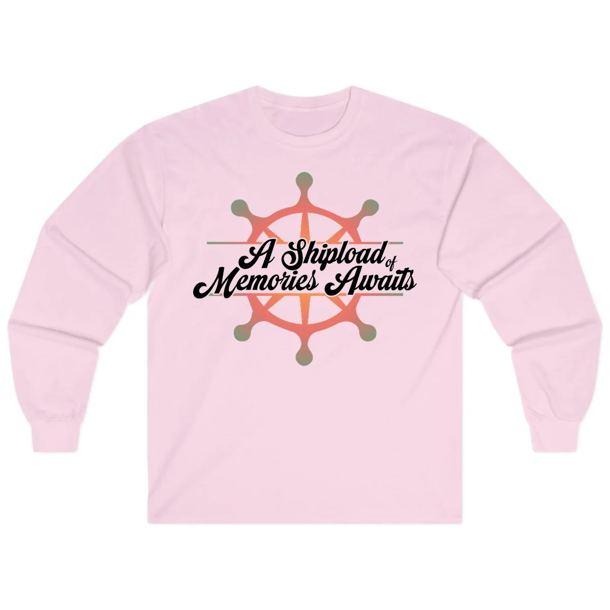 A Shipload Of Memories Awaits Long Sleeve Tee in Light Pink