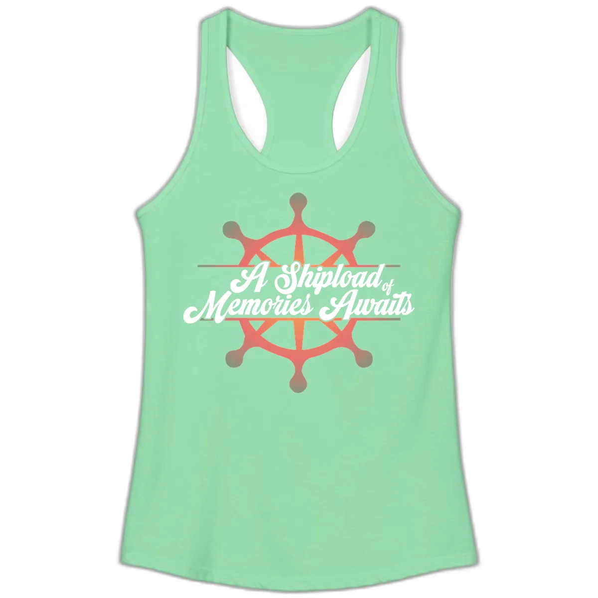 A Shipload Of Memories Awaits Ladies Tank in Solid Mint